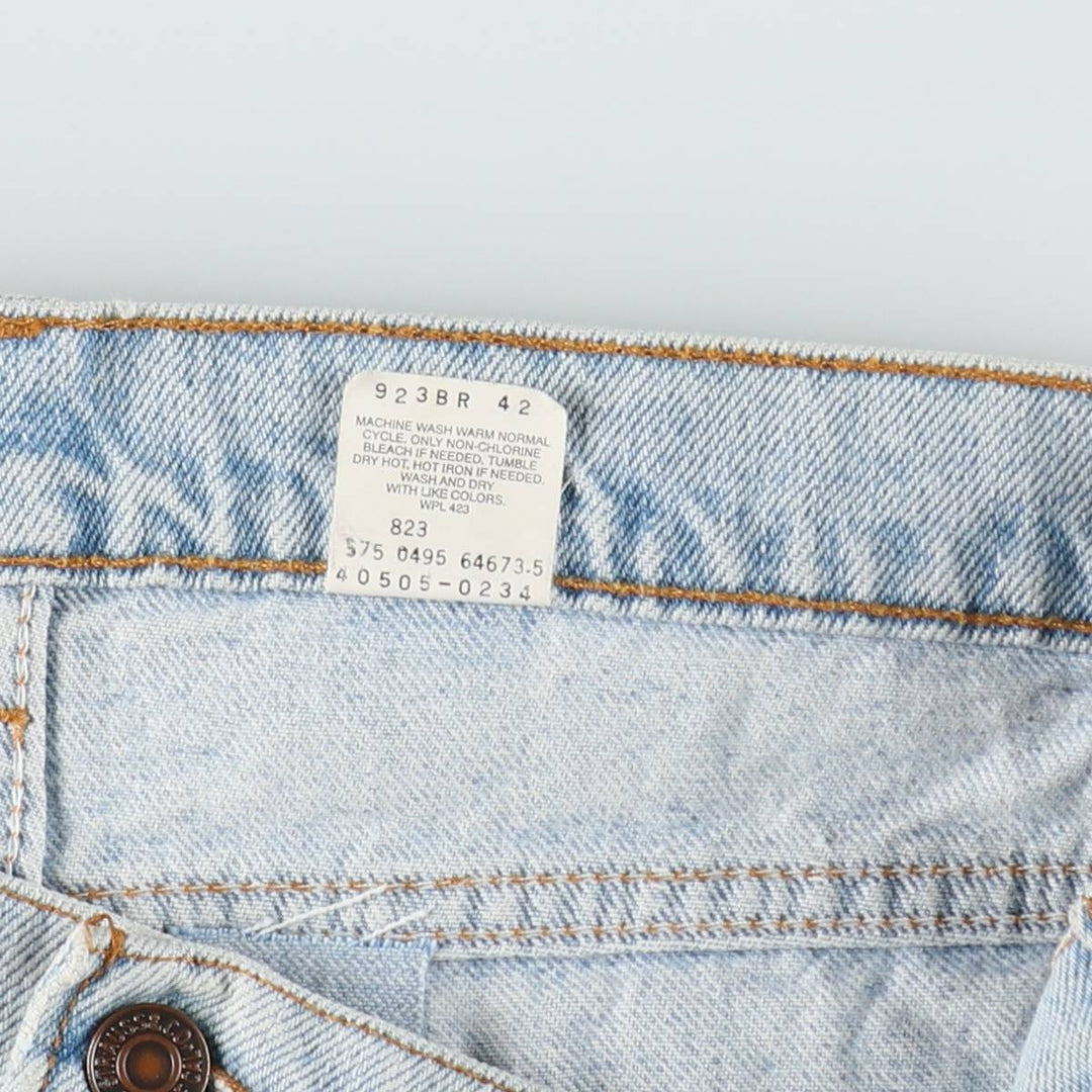 1990'S Levi's 40505-0234 Regular Fit Straight Leg Tapered Denim Pants, Made in USA, Men's Size W36 (approx.), Vintage cotton blue type Vintage Second Hand