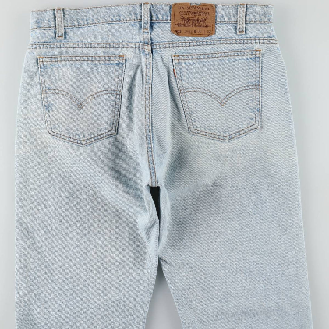 1990'S Levi's 40505-0234 Regular Fit Straight Leg Tapered Denim Pants, Made in USA, Men's Size W36 (approx.), Vintage cotton blue type Vintage Second Hand