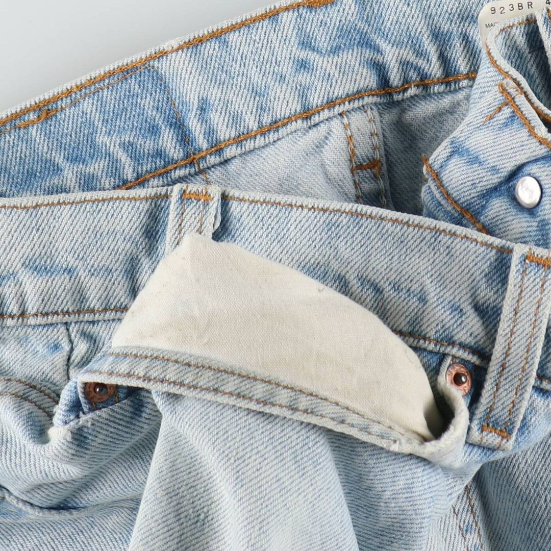 1990'S Levi's 40505-0234 Regular Fit Straight Leg Tapered Denim Pants, Made in USA, Men's Size W36 (approx.), Vintage cotton blue type Vintage Second Hand