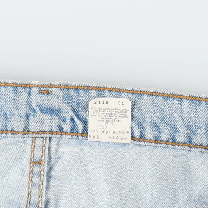 90'S Levi's 505 REGULAR FIT STRAIGHT LEG Tapered Denim Pants Made in USA Men's W35 Vintage cotton Blue type light blue Vintage Second Hand