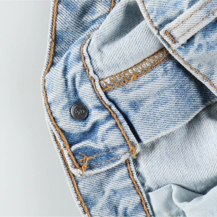 90'S Levi's 505 REGULAR FIT STRAIGHT LEG Tapered Denim Pants Made in USA Men's W35 Vintage cotton Blue type light blue Vintage Second Hand