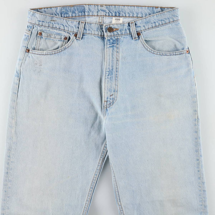 90'S Levi's 505 REGULAR FIT STRAIGHT LEG Tapered Denim Pants Made in USA Men's W35 Vintage cotton Blue type light blue Vintage Second Hand