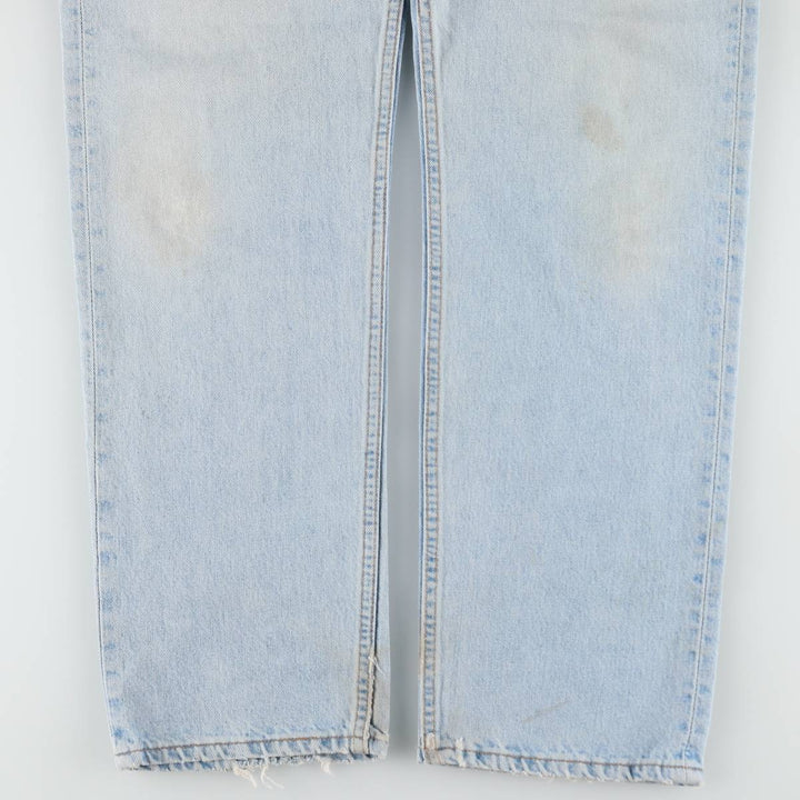 90'S Levi's 505 REGULAR FIT STRAIGHT LEG Tapered Denim Pants Made in USA Men's W35 Vintage cotton Blue type light blue Vintage Second Hand