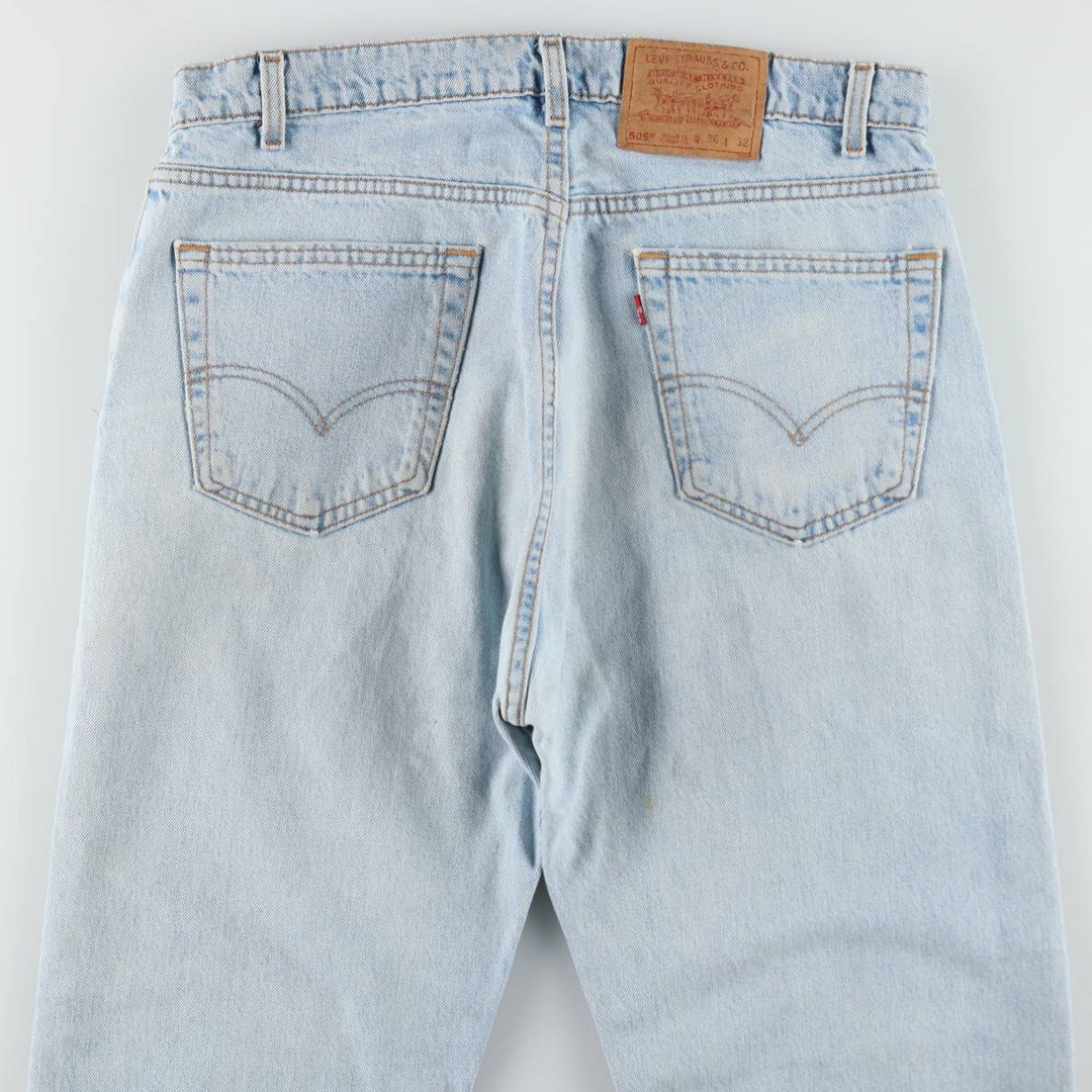 90'S Levi's 505 REGULAR FIT STRAIGHT LEG Tapered Denim Pants Made in USA Men's W35 Vintage cotton Blue type light blue Vintage Second Hand