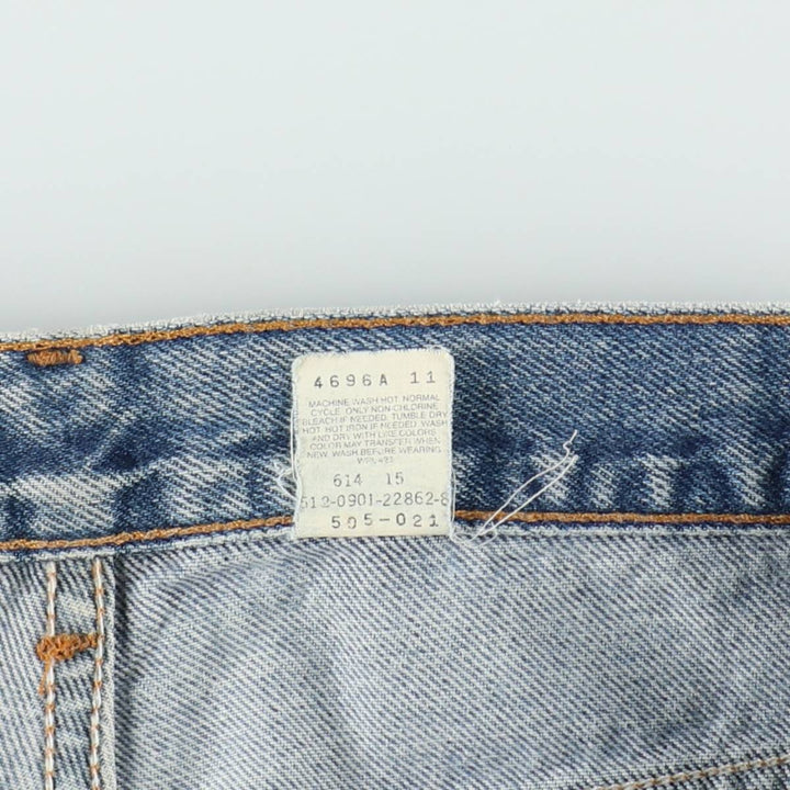00'S Levi's 505 REGULAR FIT STRAIGHT LEG tapered denim pants made in USA, men's size w34 cotton blue type Vintage Second Hand