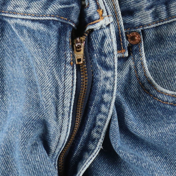 00'S Levi's 505 REGULAR FIT STRAIGHT LEG tapered denim pants made in USA, men's size w34 cotton blue type Vintage Second Hand