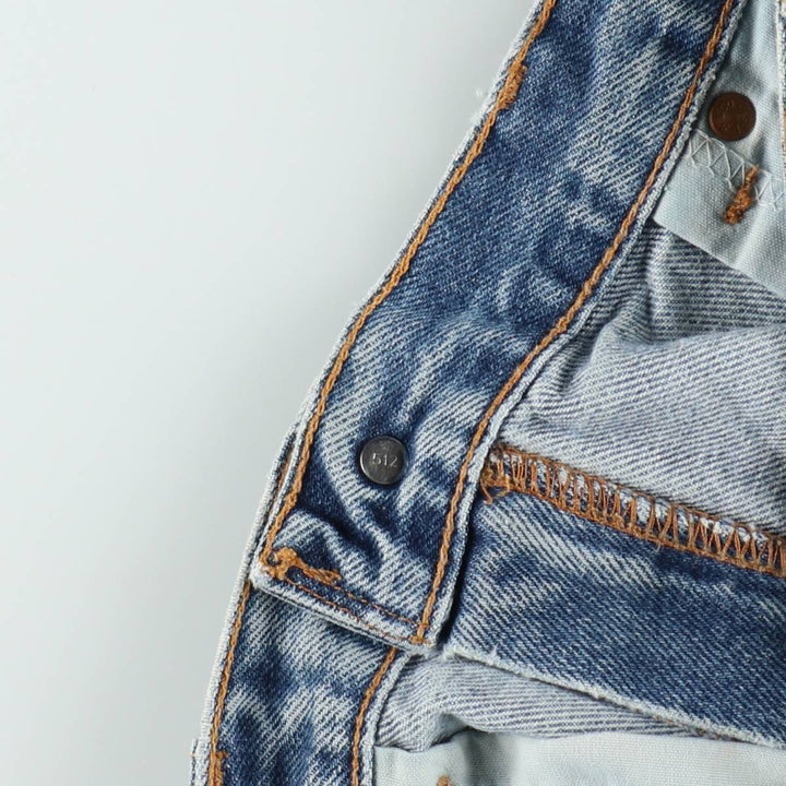 00'S Levi's 505 REGULAR FIT STRAIGHT LEG tapered denim pants made in USA, men's size w34 cotton blue type Vintage Second Hand