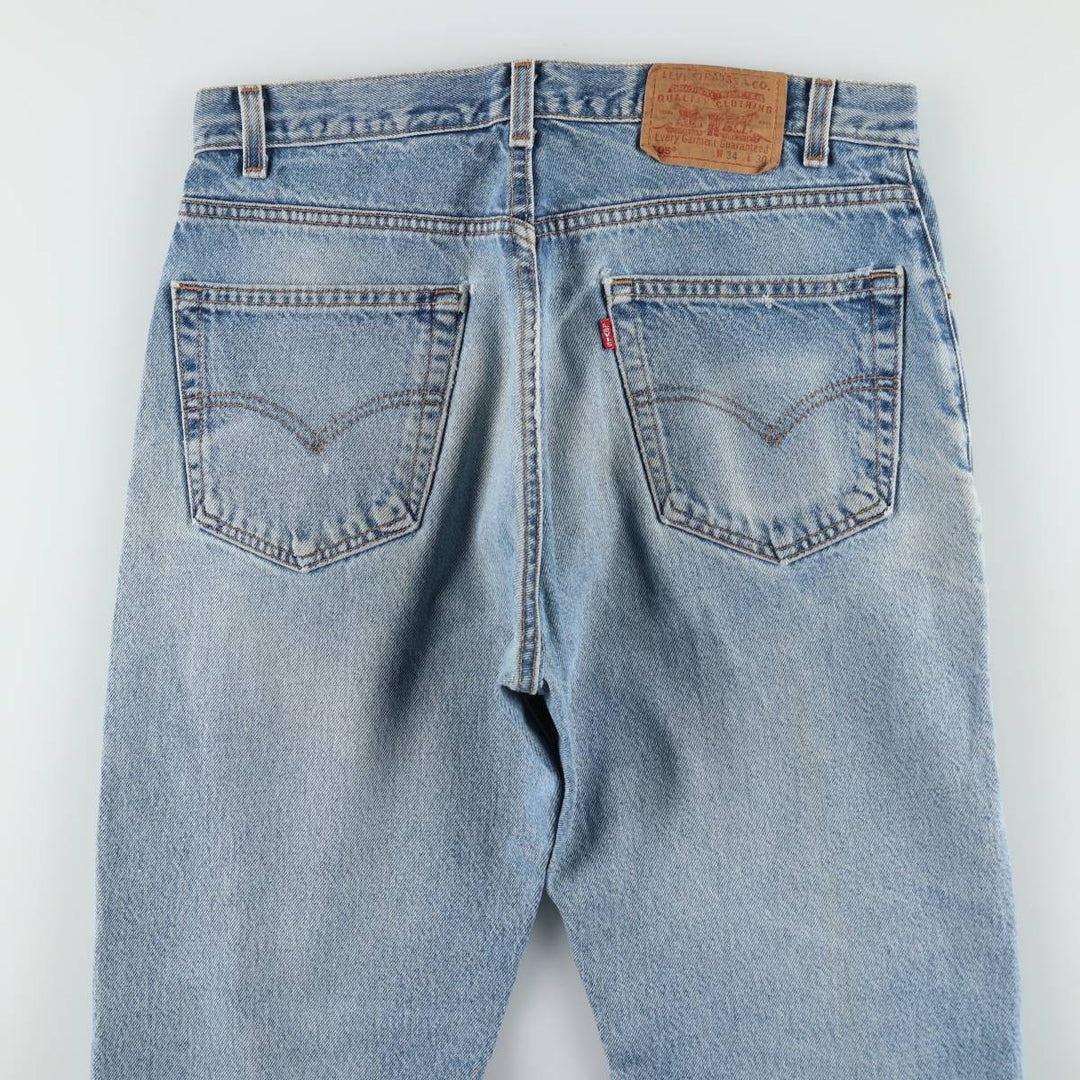 00'S Levi's 505 REGULAR FIT STRAIGHT LEG tapered denim pants made in USA, men's size w34 cotton blue type Vintage Second Hand