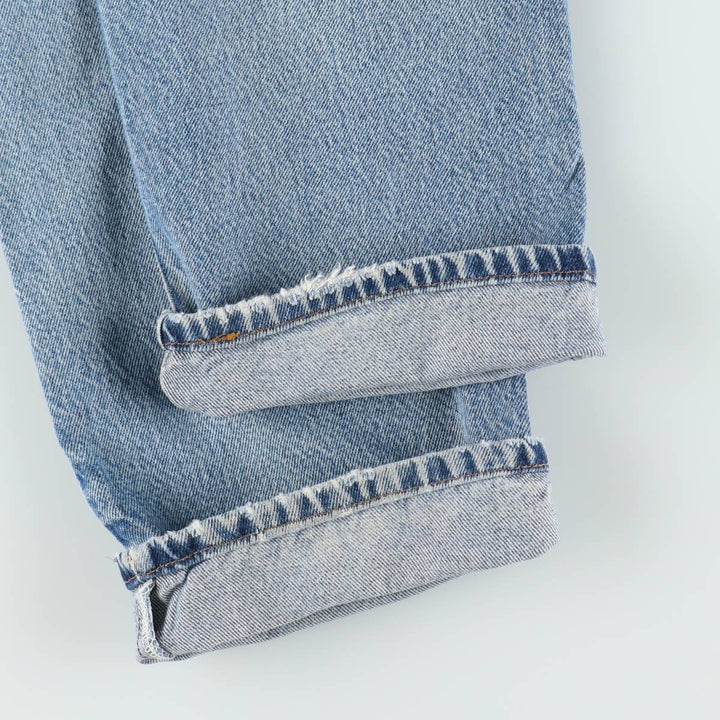 00'S Levi's 505 REGULAR FIT STRAIGHT LEG tapered denim pants made in USA, men's size w34 cotton blue type Vintage Second Hand