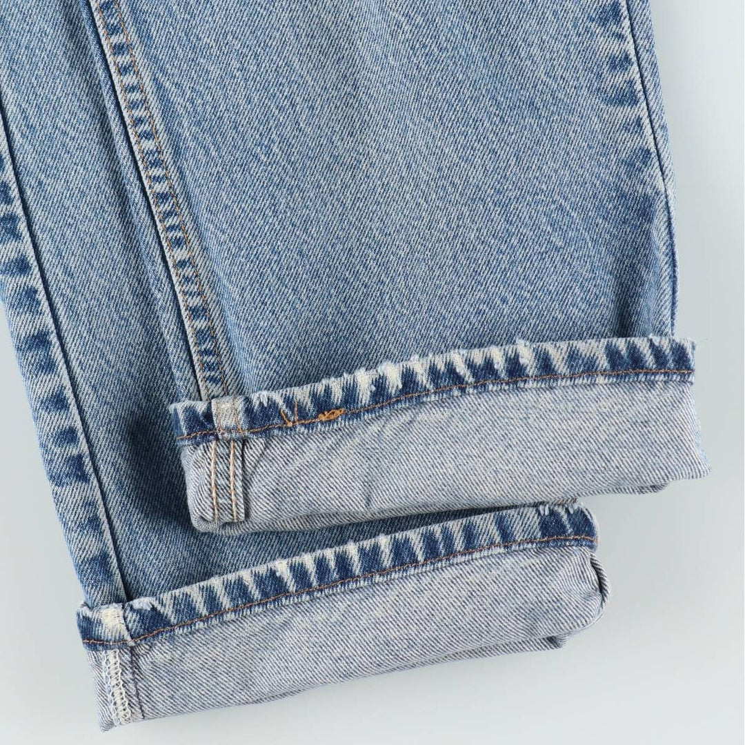 00'S Levi's 505 REGULAR FIT STRAIGHT LEG tapered denim pants made in USA, men's size w34 cotton blue type Vintage Second Hand