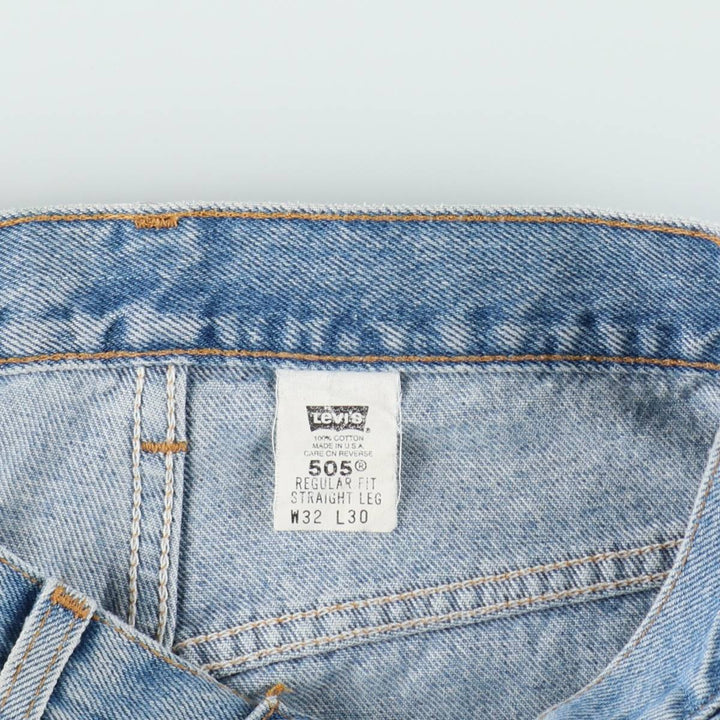 00'S Levi's 505 REGULAR FIT STRAIGHT LEG tapered denim pants made in USA men's w31 equivalent cotton blue type Vintage Second Hand