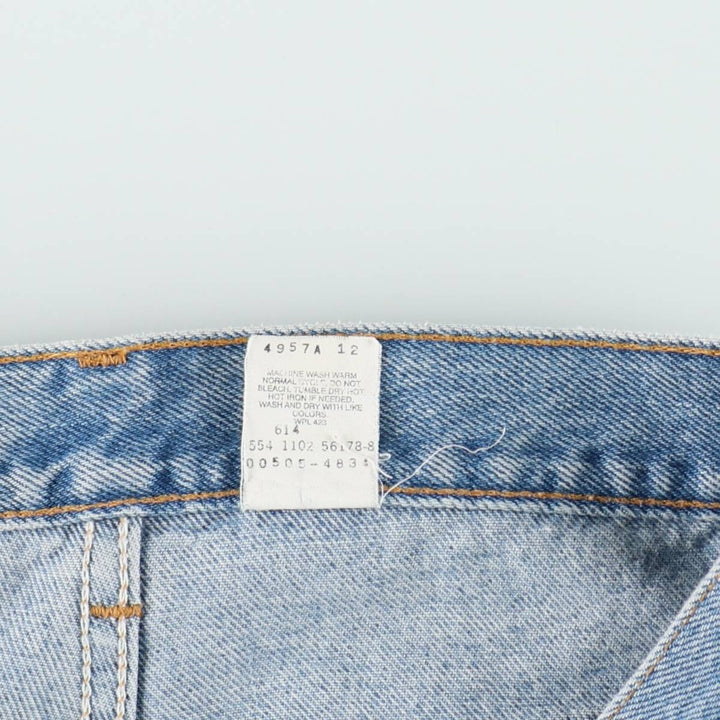 00'S Levi's 505 REGULAR FIT STRAIGHT LEG tapered denim pants made in USA men's w31 equivalent cotton blue type Vintage Second Hand