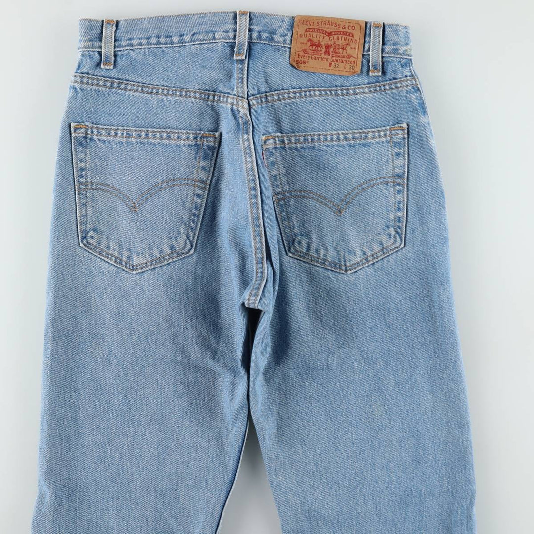 00'S Levi's 505 REGULAR FIT STRAIGHT LEG tapered denim pants made in USA men's w31 equivalent cotton blue type Vintage Second Hand