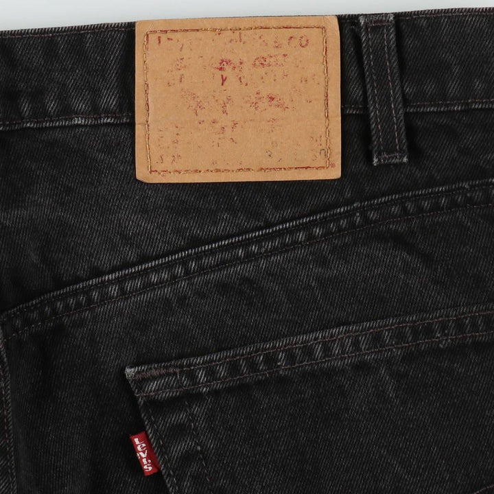 90'S Levi's 505 Regular Fit Straight Leg Tapered Denim Pants, Black Denim, Men's, Size 36, Vintage cotton black type Vintage Second Hand