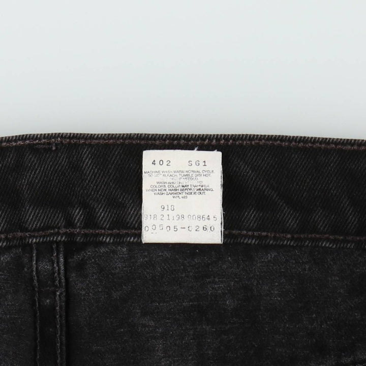 90'S Levi's 505 Regular Fit Straight Leg Tapered Denim Pants, Black Denim, Men's, Size 36, Vintage cotton black type Vintage Second Hand
