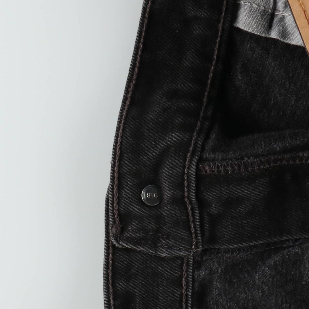 90'S Levi's 505 Regular Fit Straight Leg Tapered Denim Pants, Black Denim, Men's, Size 36, Vintage cotton black type Vintage Second Hand