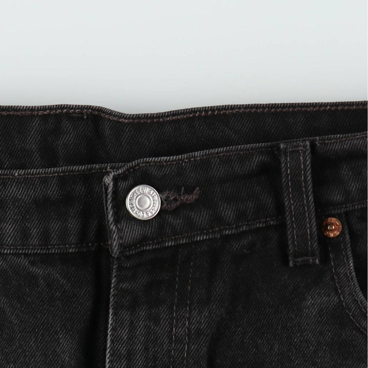 90'S Levi's 505 Regular Fit Straight Leg Tapered Denim Pants, Black Denim, Men's, Size 36, Vintage cotton black type Vintage Second Hand