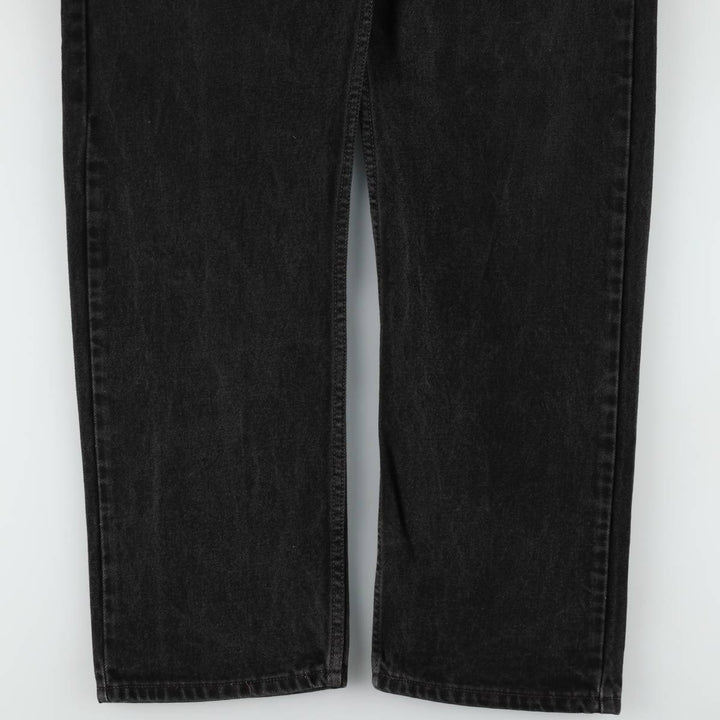 90'S Levi's 505 Regular Fit Straight Leg Tapered Denim Pants, Black Denim, Men's, Size 36, Vintage cotton black type Vintage Second Hand