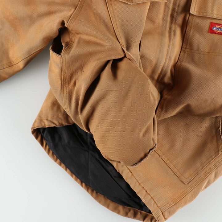 Dickies Traditional Coat Type Padded Duck Work Jacket Men's Size M (approx.) cotton brown type Vintage Second Hand