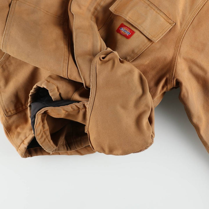 Dickies Traditional Coat Type Padded Duck Work Jacket Men's Size M (approx.) cotton brown type Vintage Second Hand