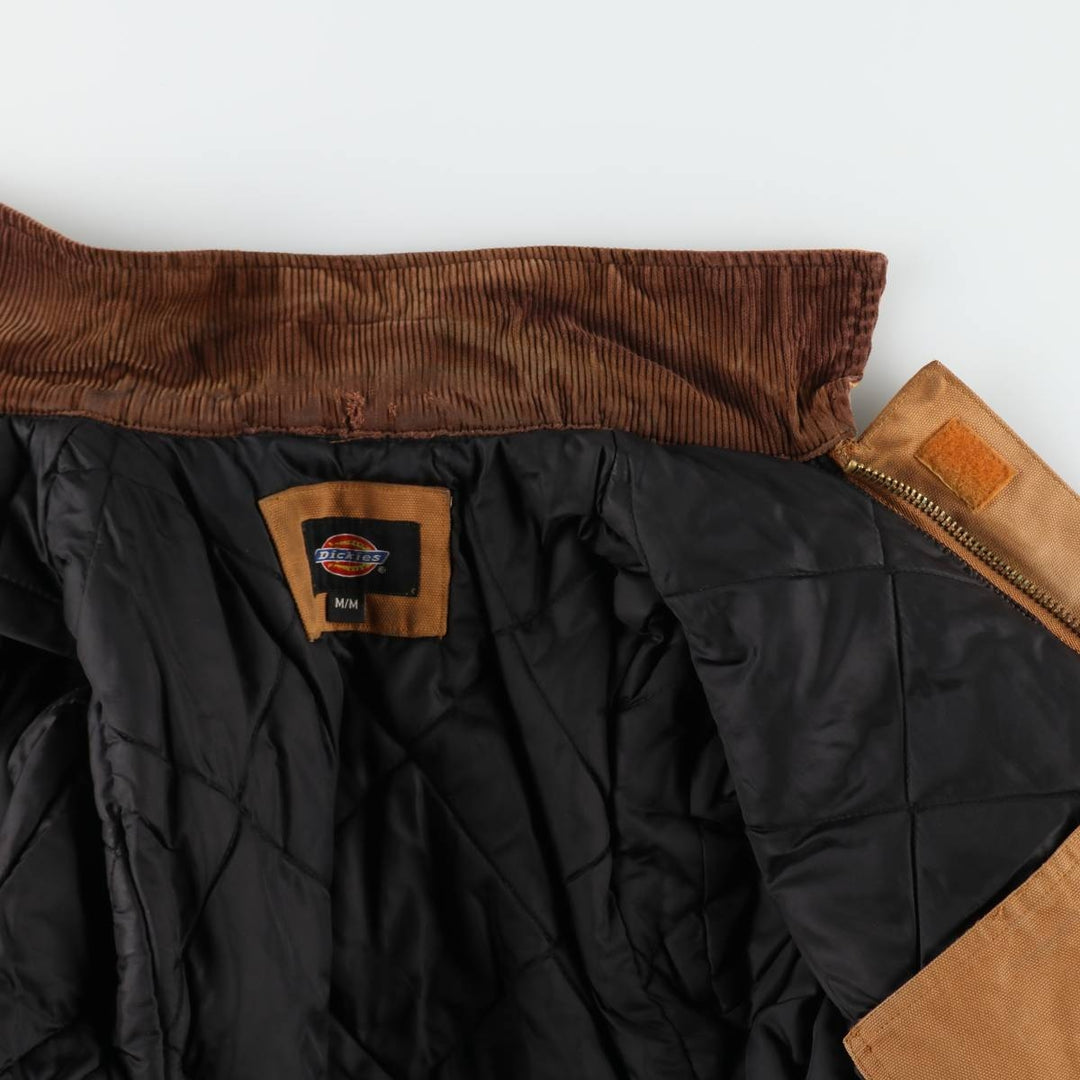 Dickies Traditional Coat Type Padded Duck Work Jacket Men's Size M (approx.) cotton brown type Vintage Second Hand