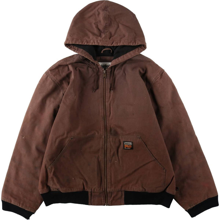 Timberland PRO SERIES Active Jacket Type Duck Work Jacket Men's XL (approx.) cotton brown type Vintage Second Hand