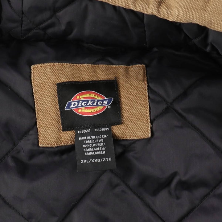 Dickies Active Jacket Type Padded Duck Full-Zip Hoodie Men's XXL Equivalent cotton Beige type Vintage Second Hand