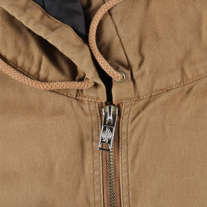 Dickies Active Jacket Type Padded Duck Full-Zip Hoodie Men's XXL Equivalent cotton Beige type Vintage Second Hand