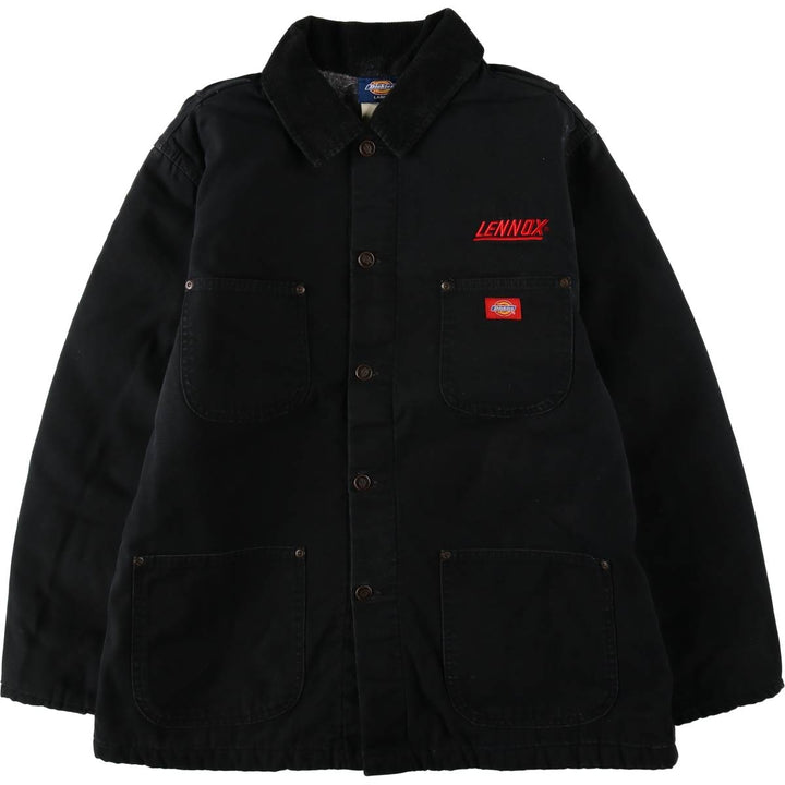 Dickies padded duck canvas coveralls, men's size L (approx.) unclear black type Vintage Second Hand