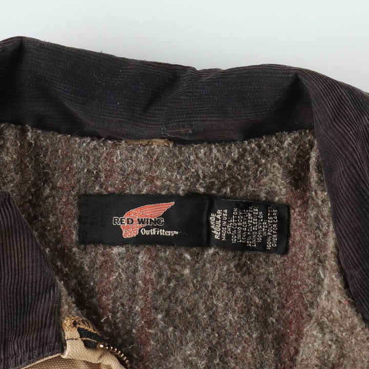 Red Wing Duck Work Jacket, Made in USA, Men's Size L (approx.) cotton Beige type Vintage Second Hand