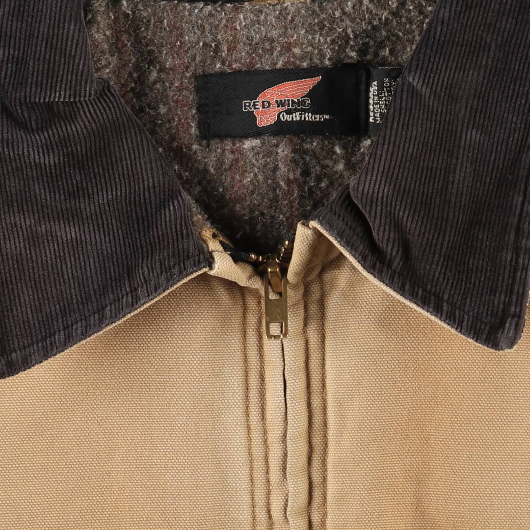 Red Wing Duck Work Jacket, Made in USA, Men's Size L (approx.) cotton Beige type Vintage Second Hand