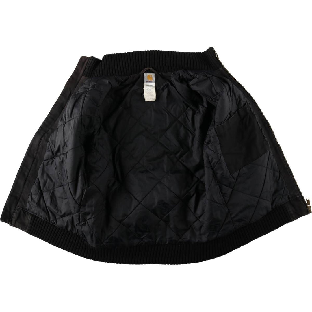 Carhartt padded duck work jacket, men's size L (approx.) cotton black type Vintage Second Hand