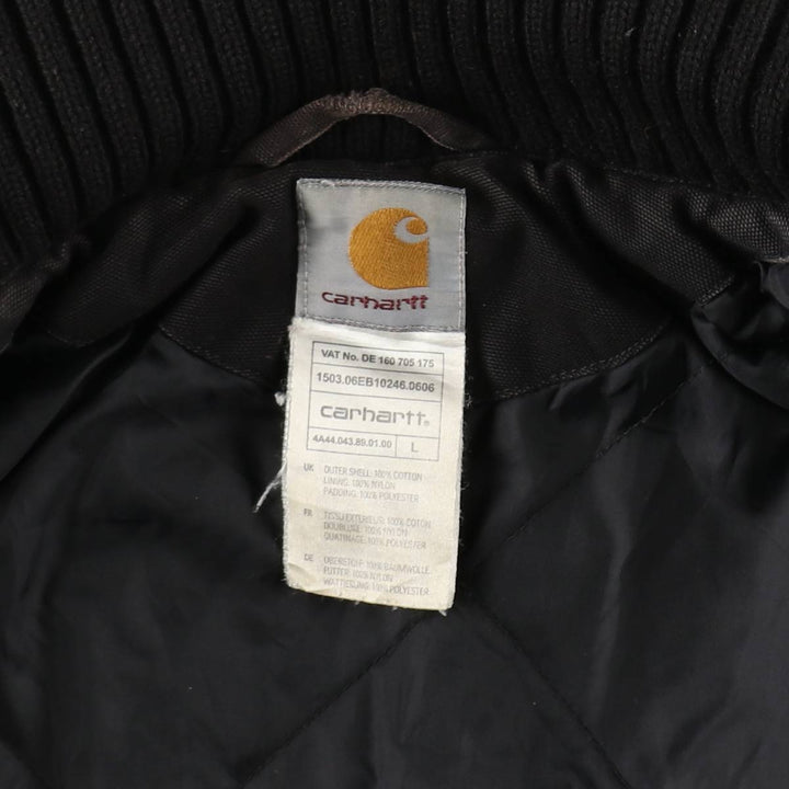 Carhartt padded duck work jacket, men's size L (approx.) cotton black type Vintage Second Hand