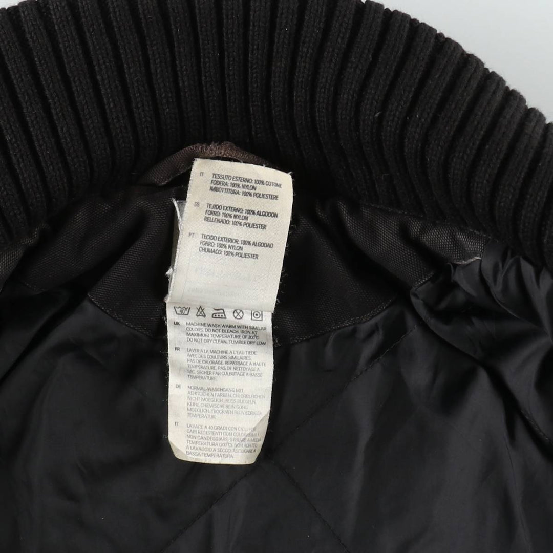 Carhartt padded duck work jacket, men's size L (approx.) cotton black type Vintage Second Hand