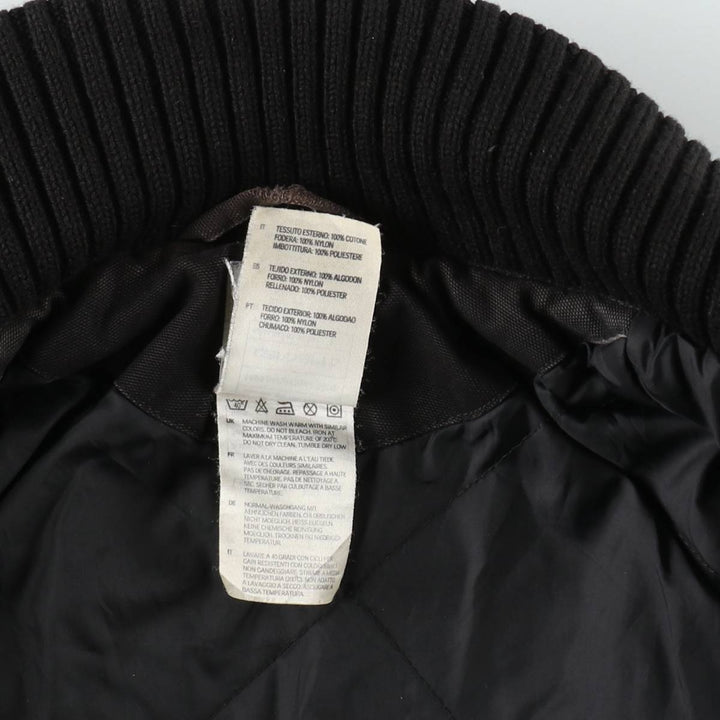 Carhartt padded duck work jacket, men's size L (approx.) cotton black type Vintage Second Hand