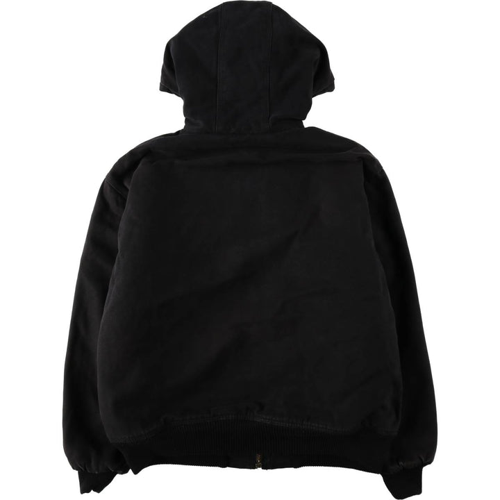 Dickies Active Jacket Type Padded Duck Full Zip Hoodie, Men's Size L cotton black type Vintage Second Hand