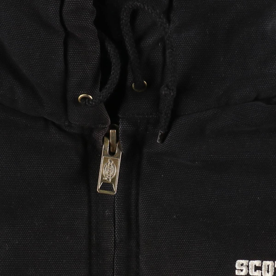Dickies Active Jacket Type Padded Duck Full Zip Hoodie, Men's Size L cotton black type Vintage Second Hand