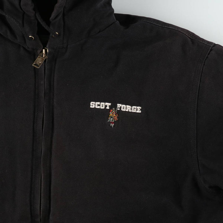 Dickies Active Jacket Type Padded Duck Full Zip Hoodie, Men's Size L cotton black type Vintage Second Hand