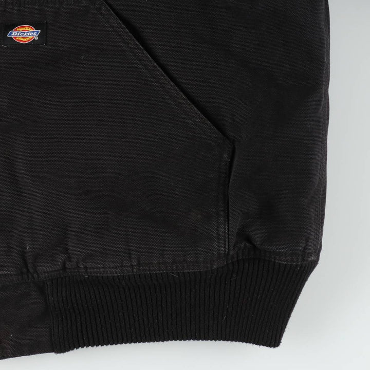 Dickies Active Jacket Type Padded Duck Full Zip Hoodie, Men's Size L cotton black type Vintage Second Hand