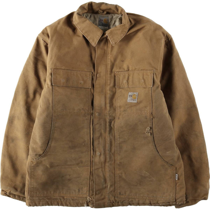 Carhartt Traditional Padded Duck Work Jacket, Men's Size L cotton Khaki type beige Vintage Second Hand