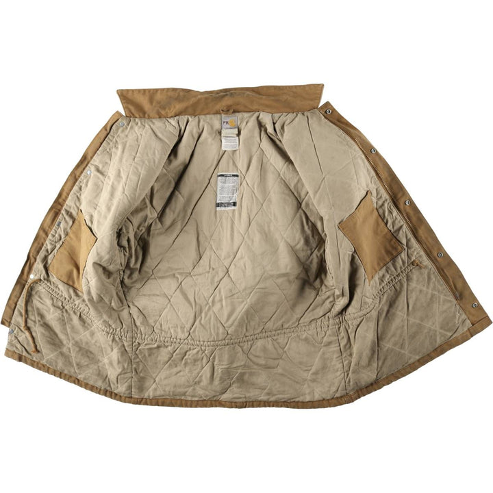 Carhartt Traditional Padded Duck Work Jacket, Men's Size L cotton Khaki type beige Vintage Second Hand