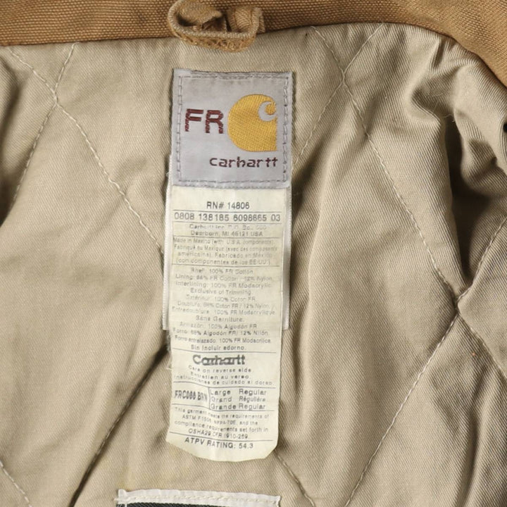 Carhartt Traditional Padded Duck Work Jacket, Men's Size L cotton Khaki type beige Vintage Second Hand