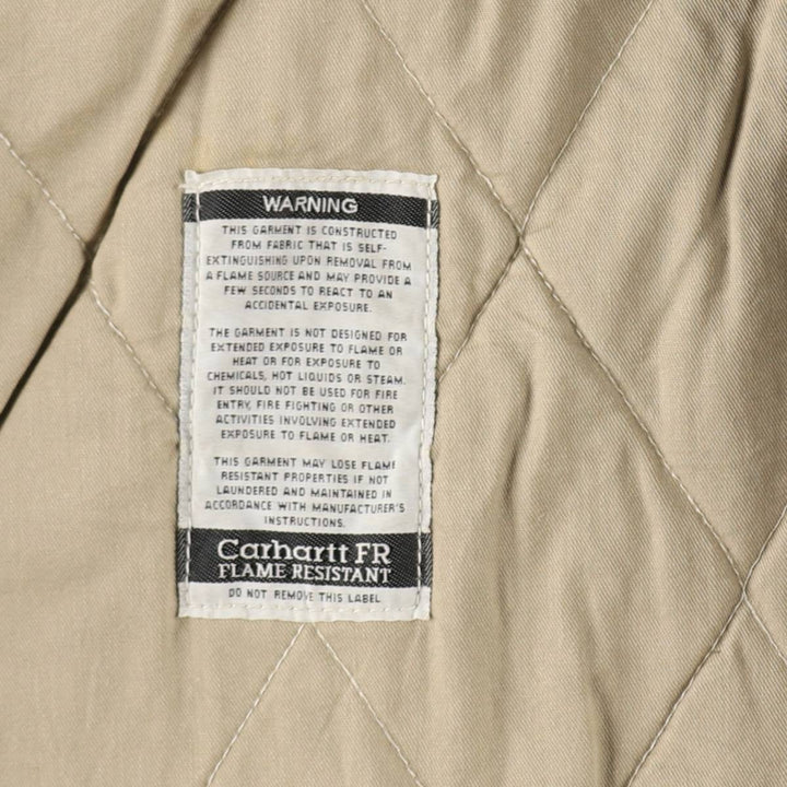 Carhartt Traditional Padded Duck Work Jacket, Men's Size L cotton Khaki type beige Vintage Second Hand