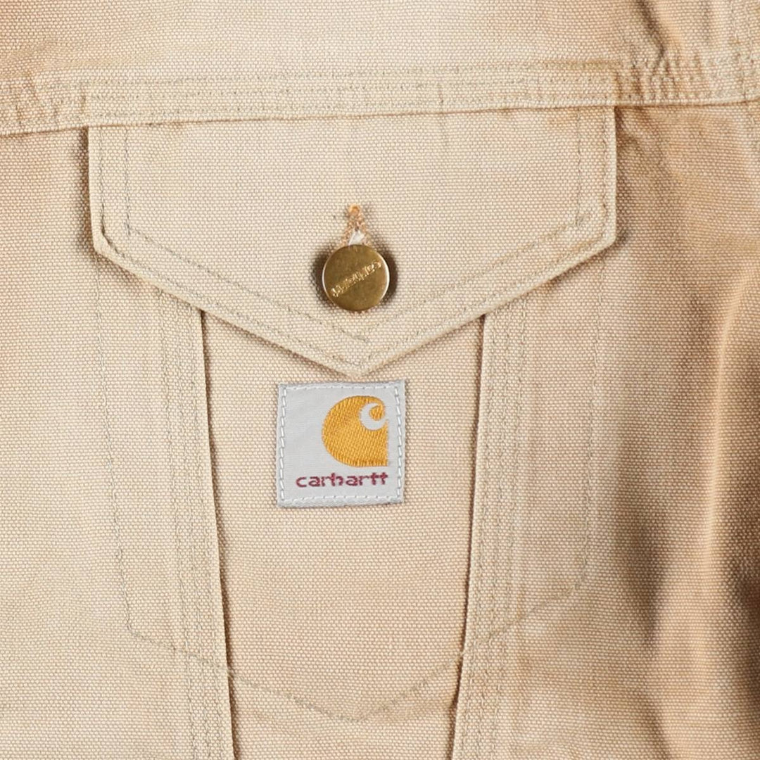 Carhartt Duck Trucker Jacket, Padded, Men's Size XL (approx.) unclear Khaki type beige Vintage Second Hand