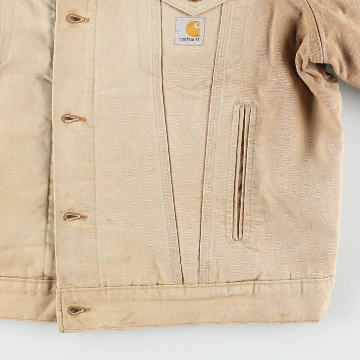 Carhartt Duck Trucker Jacket, Padded, Men's Size XL (approx.) unclear Khaki type beige Vintage Second Hand
