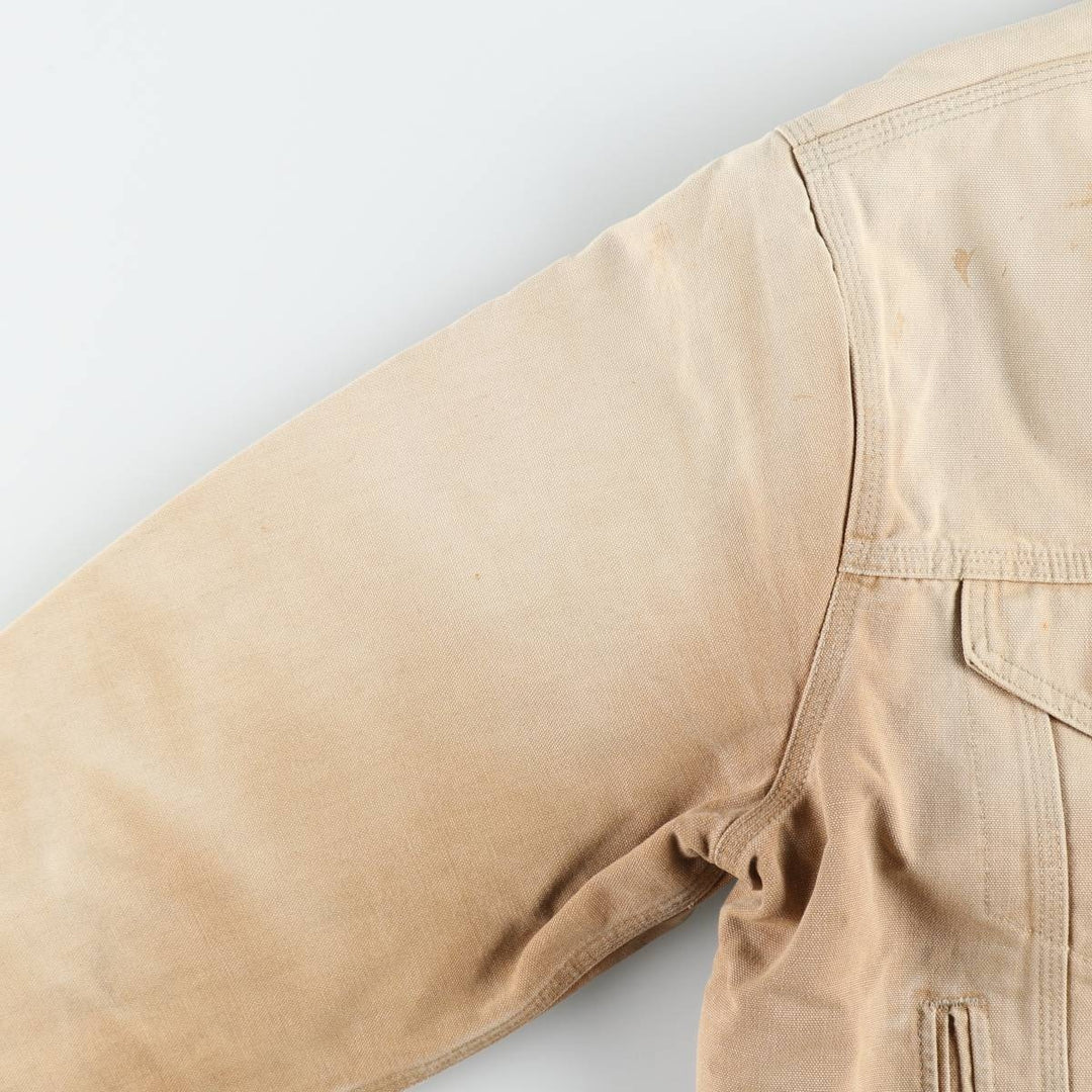 Carhartt Duck Trucker Jacket, Padded, Men's Size XL (approx.) unclear Khaki type beige Vintage Second Hand