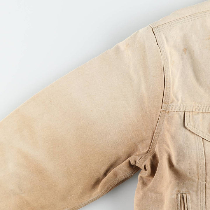 Carhartt Duck Trucker Jacket, Padded, Men's Size XL (approx.) unclear Khaki type beige Vintage Second Hand