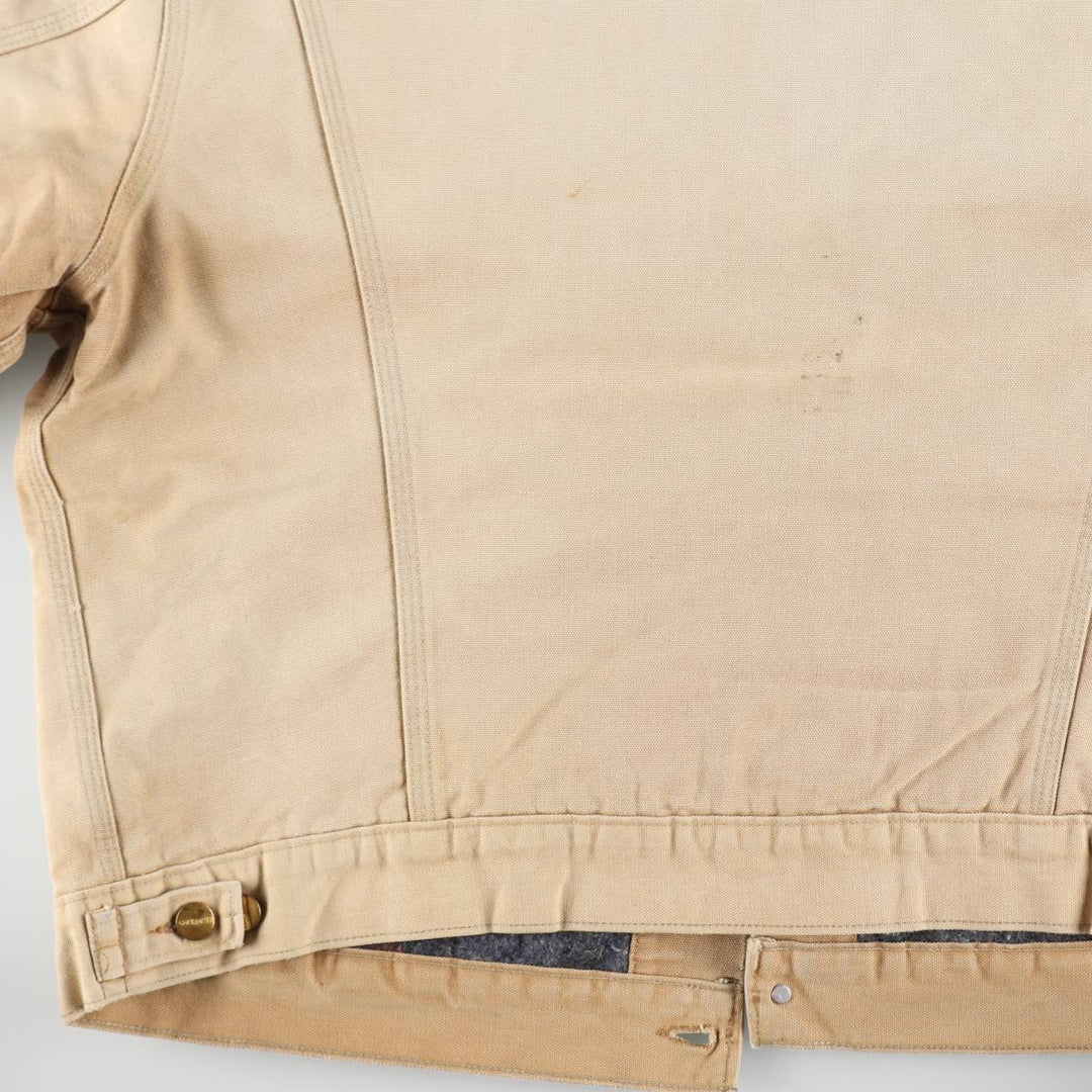 Carhartt Duck Trucker Jacket, Padded, Men's Size XL (approx.) unclear Khaki type beige Vintage Second Hand