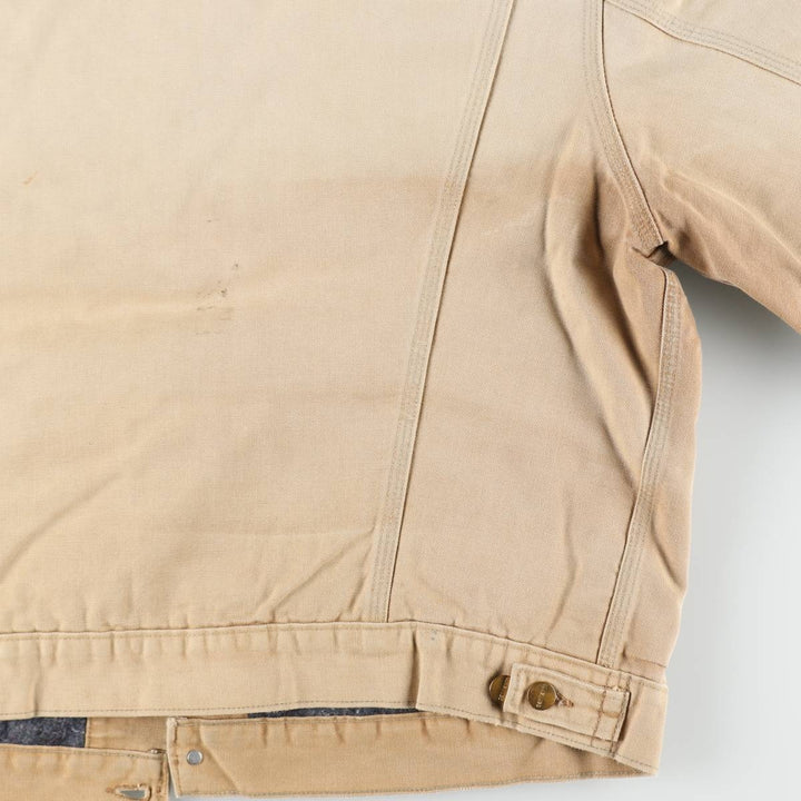 Carhartt Duck Trucker Jacket, Padded, Men's Size XL (approx.) unclear Khaki type beige Vintage Second Hand