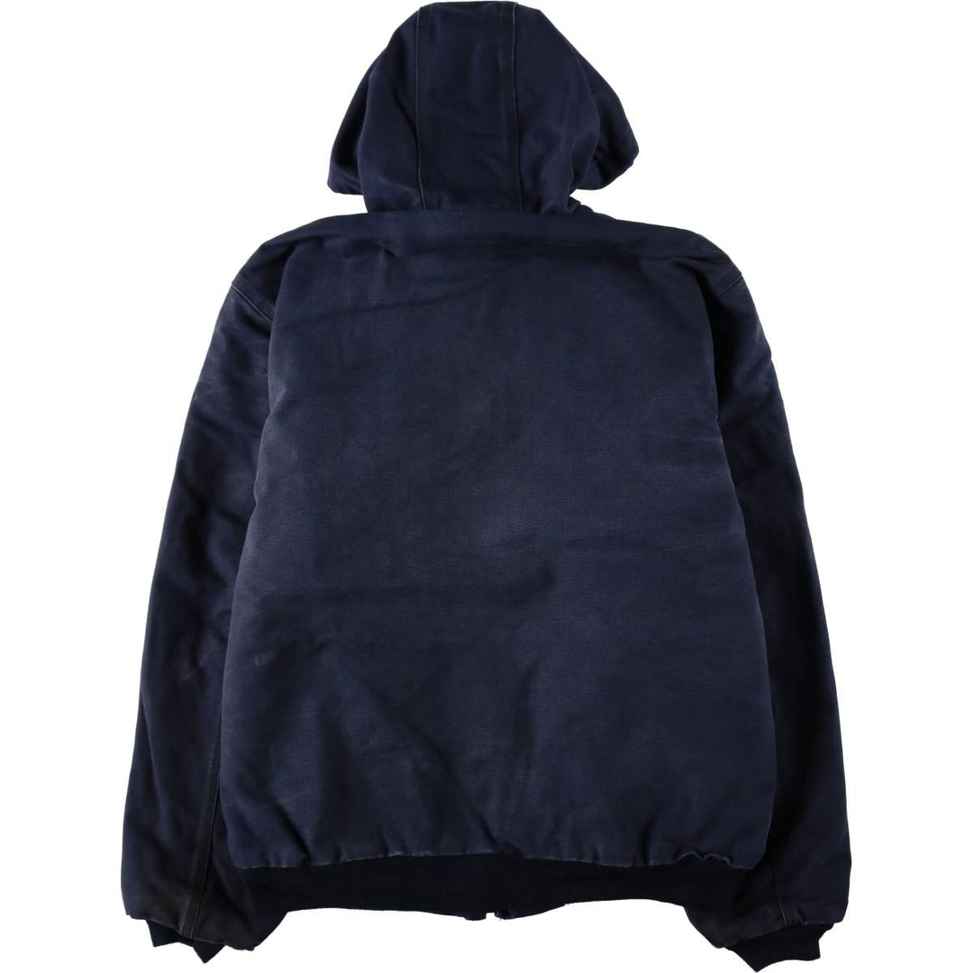Carhartt Active Jacket FR Series, Insulated Duck Full-Zip Hoodie, Men's Size L (approx.) cotton navy blue type Vintage Second Hand